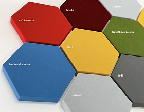 Barevné akustické hexagony